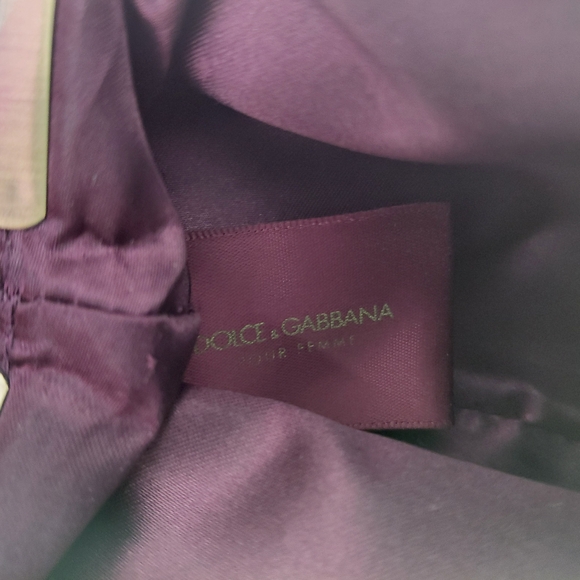 Dolce & Gabbana Burgundy Velvet Clutch - Picture 3 of 8